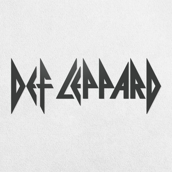 DUBLEZ | Dřevěné logo na zeď - Def Leppard | Obraz
