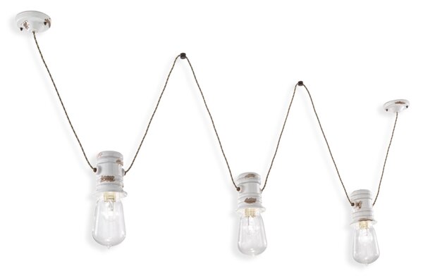 Ferroluce Závěsné retro svítidlo URBAN, v. 31 cm, 3xE27