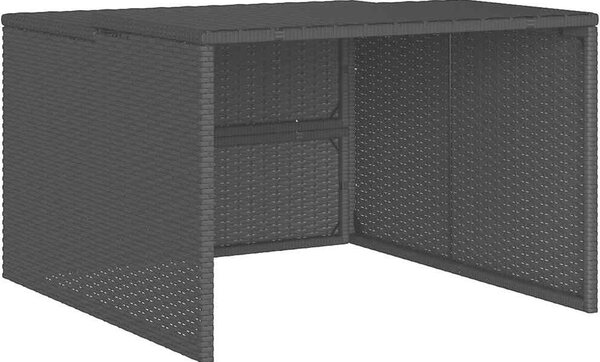 VidaXL Garáž pro robotickou sekačku 86x90x52/57 cm polyratan [365404] Barva: Šedá