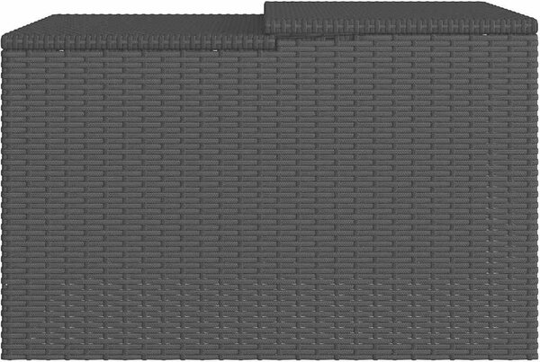 VidaXL Garáž pro robotickou sekačku 86x90x52/57 cm polyratan [365404] Barva: Šedá