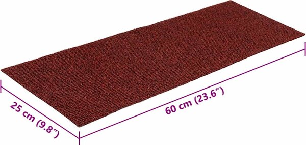 VidaXL Schodové rohože samolepicí 15 ks 60 x 25 cm obdélníkové [326916] Barva: Tmavě šedá