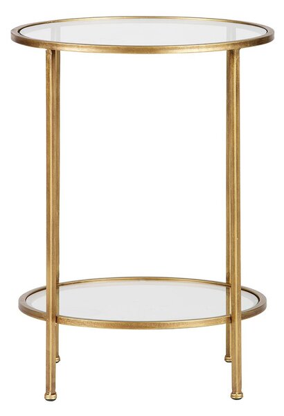 Měděný Kovový stolek Goddess 61 × 45,5 × 45,5 cm BEPUREHOME