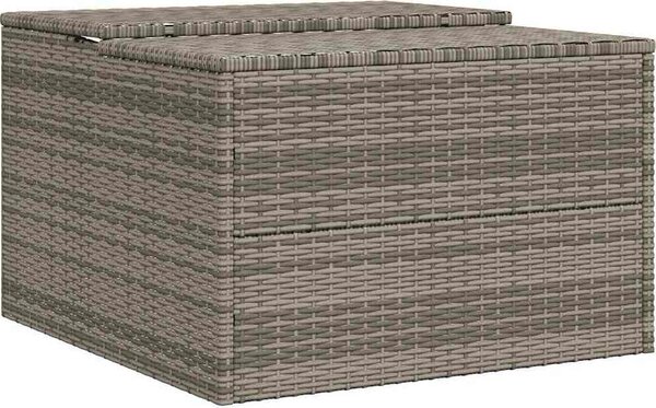 VidaXL Garáž pro robotickou sekačku 86x90x52/57 cm polyratan [365404] Barva: Šedá