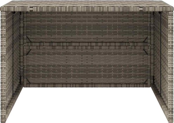 VidaXL Garáž pro robotickou sekačku 86x90x52/57 cm polyratan [365404] Barva: Šedá