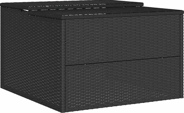 VidaXL Garáž pro robotickou sekačku 86x90x52/57 cm polyratan [365404] Barva: Šedá