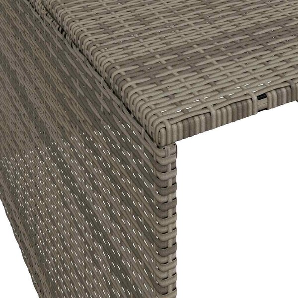 VidaXL Garáž pro robotickou sekačku 86x90x52/57 cm polyratan [365404] Barva: Šedá