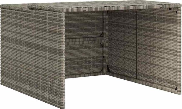 VidaXL Garáž pro robotickou sekačku 86x90x52/57 cm polyratan [365404] Barva: Šedá