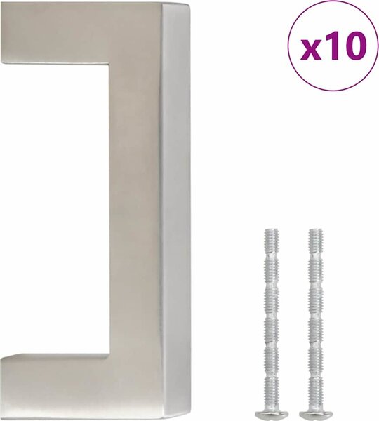 VidaXL Nábytkové úchytky 10 ks 64 mm nerezová ocel [155388] Barva: Černá