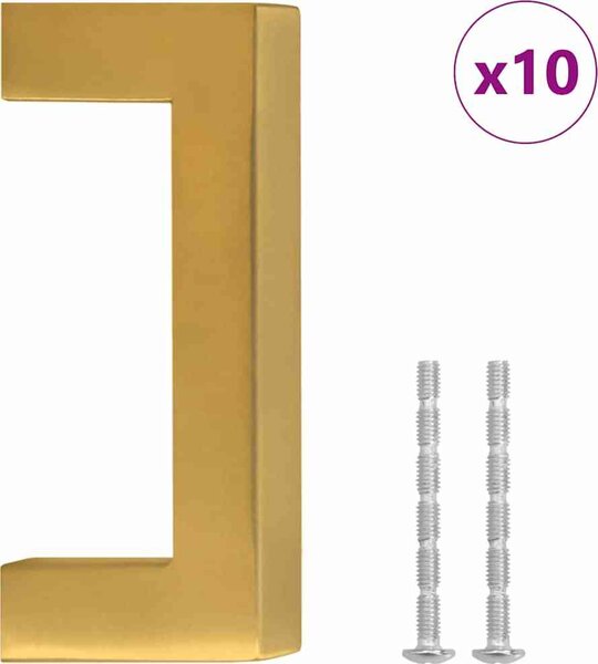 VidaXL Nábytkové úchytky 10 ks 64 mm nerezová ocel [155388] Barva: Černá