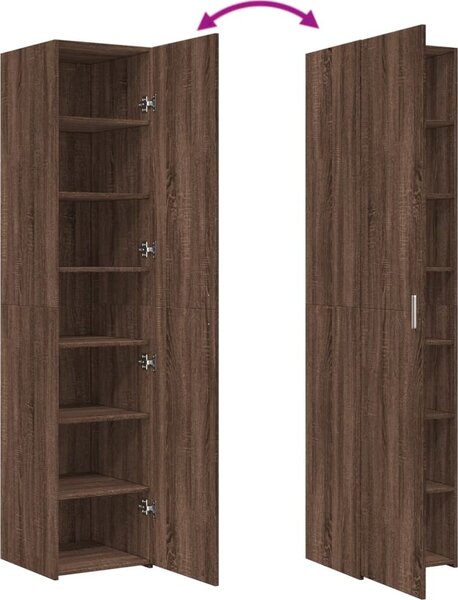 VidaXL Skříň highboard 40 x 42,5 x 185 cm kompozitní dřevo [3281404] Barva: Bílá