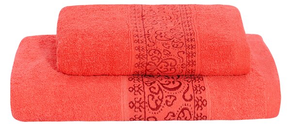 Set ručníku a osušky KEFALA červený
