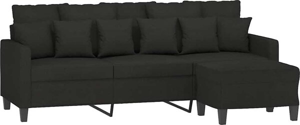 VidaXL 3místná pohovka s podnožkou 180 cm textil [3201093] Barva: Hnědá
