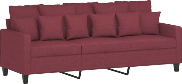 VidaXL 3místná pohovka s podnožkou 180 cm textil [3201093] Barva: Hnědá