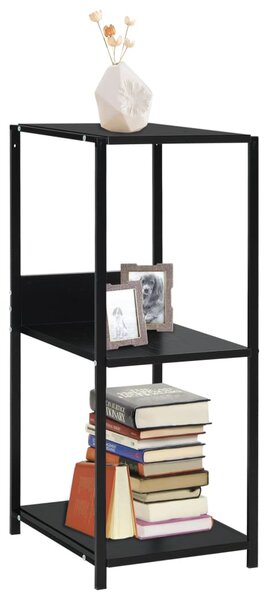 Malá rovná knihovna černá 33,5x39,6x79,7 cm kompozitní dřevo