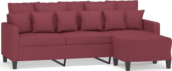 VidaXL 3místná pohovka s podnožkou 180 cm textil [3201093] Barva: Hnědá