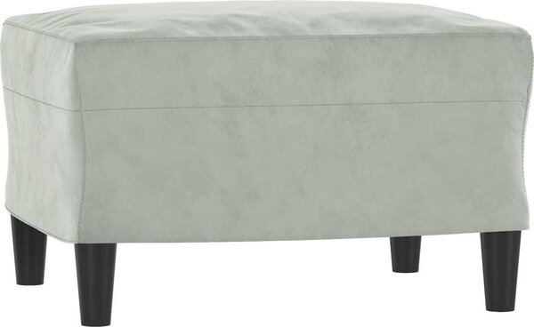 VidaXL Křeslo s podnožkou 60 cm samet [3201169] Barva: Tmavě šedá