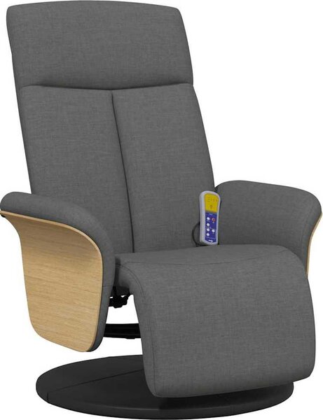 VidaXL Masážní polohovací křeslo s podnožkou textil [356539] Barva: Tmavě zelená