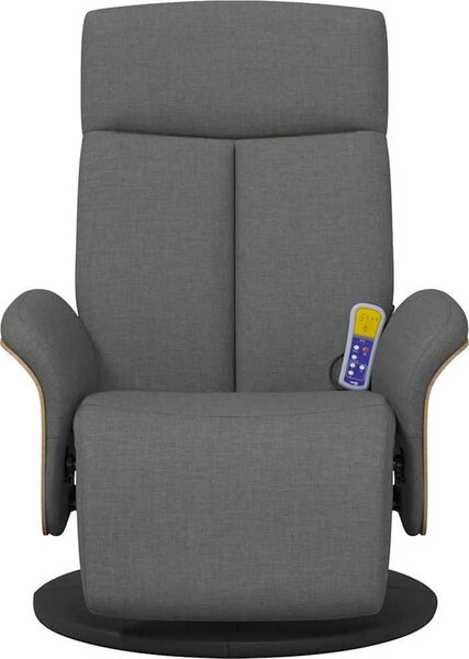 VidaXL Masážní polohovací křeslo s podnožkou textil [356539] Barva: Tmavě zelená