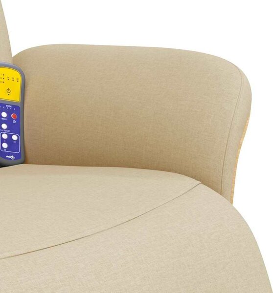 VidaXL Masážní polohovací křeslo s podnožkou textil [356539] Barva: Tmavě zelená