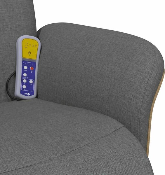 VidaXL Masážní polohovací křeslo s podnožkou textil [356539] Barva: Tmavě zelená