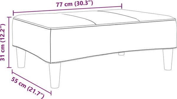 VidaXL Podnožka 77 x 55 x 31 cm samet [4007376] Barva: Žlutá