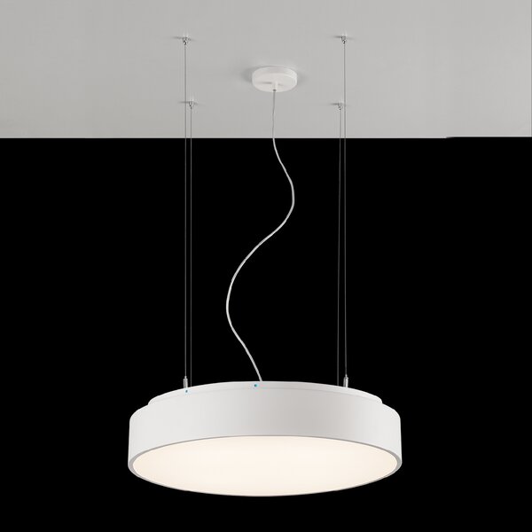 ACB Iluminacion Závěsné LED svítidlo s čističkou vzduchu ISIA, ⌀ 60 cm, CRI90, CCT switch 3000-4000K, dálkový ovladač Barva: Černá