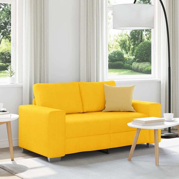 VidaXL Dvousedák 160 x 77 x 82 cm manšestrová látka [4105194] Barva: Světle žlutá