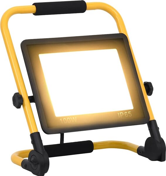 VidaXL LED reflektor s rukojetí 100 W teplé bílé světlo [149637] Barva: Teplá bílá
