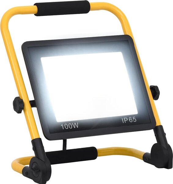 VidaXL LED reflektor s rukojetí 100 W teplé bílé světlo [149637] Barva: Teplá bílá