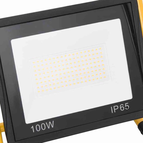 VidaXL LED reflektor s rukojetí 100 W teplé bílé světlo [149637] Barva: Teplá bílá
