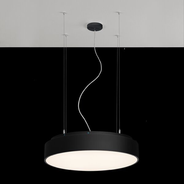 ACB Iluminacion Závěsné LED svítidlo s čističkou vzduchu ISIA, ⌀ 60 cm, CRI90, CCT switch 3000-4000K, dálkový ovladač Barva: Černá