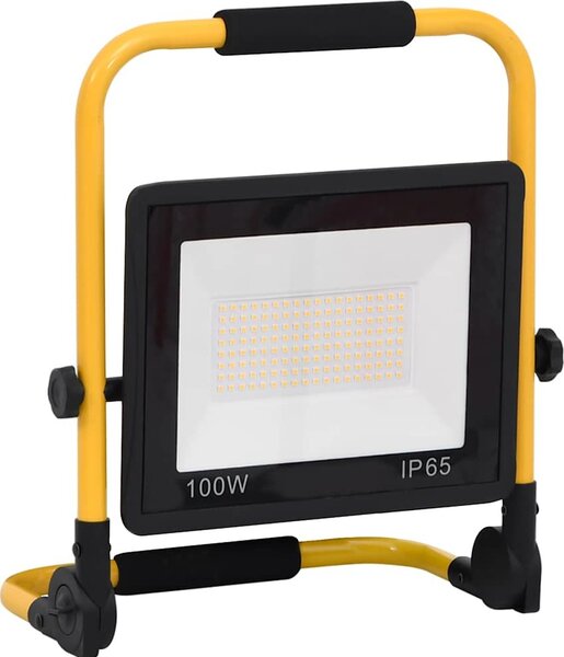 VidaXL LED reflektor s rukojetí 100 W teplé bílé světlo [149637] Barva: Teplá bílá
