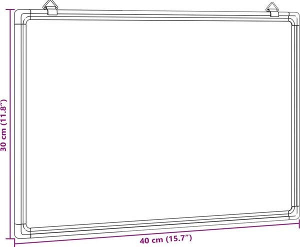 VidaXL Magnetická tabule 40 x 30 x 1,7 cm hliník [4005342]