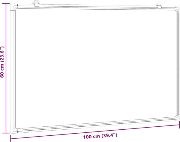 VidaXL Magnetická tabule 100 x 60 x 1,7 cm hliník [4005350]