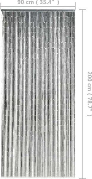 VidaXL Dveřní závěs bambus 90 x 200 cm [45739] Barva: Hnědá
