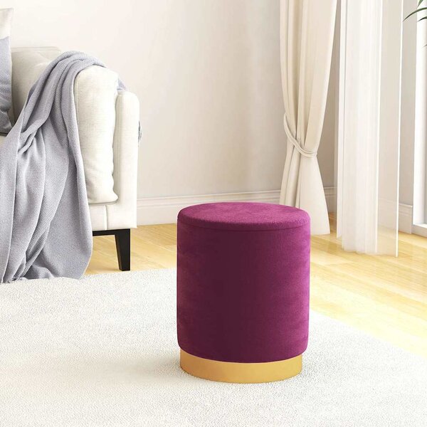 VidaXL Kulatá stolička s úložným prostorem samet 31 x 37 cm [340283] Barva: Hnědá
