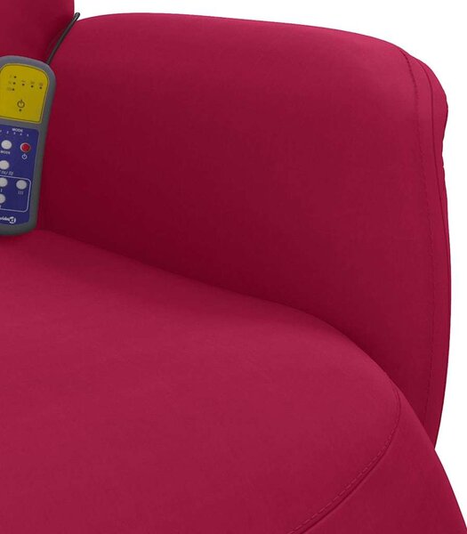 VidaXL Masážní polohovací křeslo s podnožkou samet [356697] Barva: Modrá