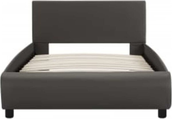 VidaXL Rám postele s LED světlem umělá kůže 90 x 200 cm [285492] Barva: Šedá