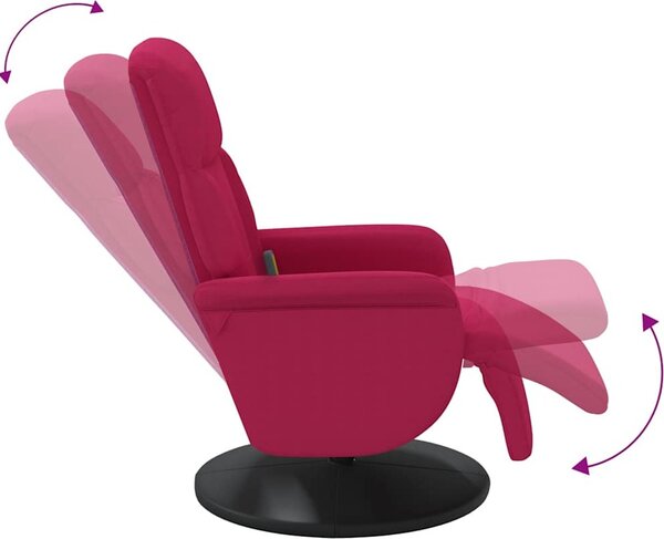 VidaXL Masážní polohovací křeslo s podnožkou samet [356697] Barva: Modrá