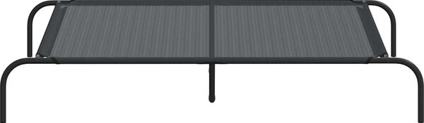 VidaXL Vyvýšený pelíšek pro psy 130x80x20 cm Textilén a ocel [42000844] Barva: Černá