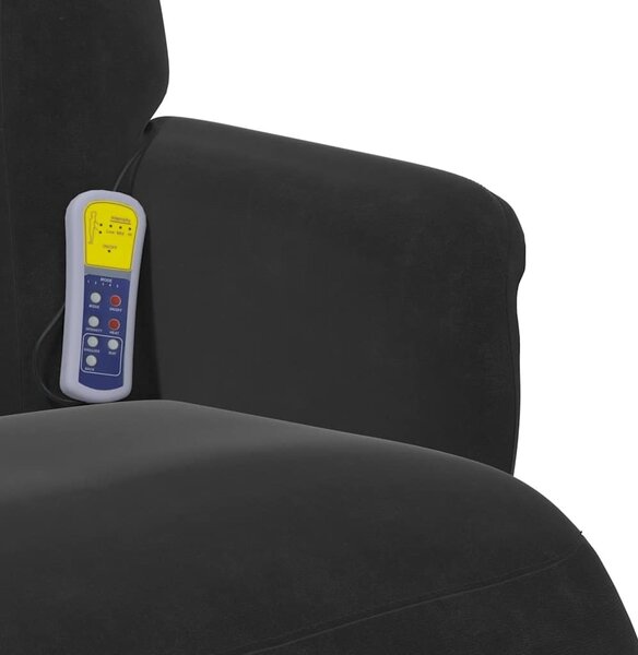 VidaXL Masážní polohovací křeslo s podnožkou samet [356697] Barva: Modrá