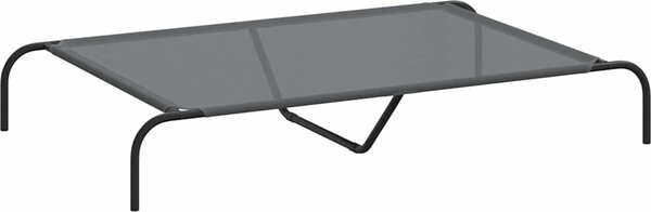 VidaXL Vyvýšený pelíšek pro psy 130x80x20 cm Textilén a ocel [42000844] Barva: Černá