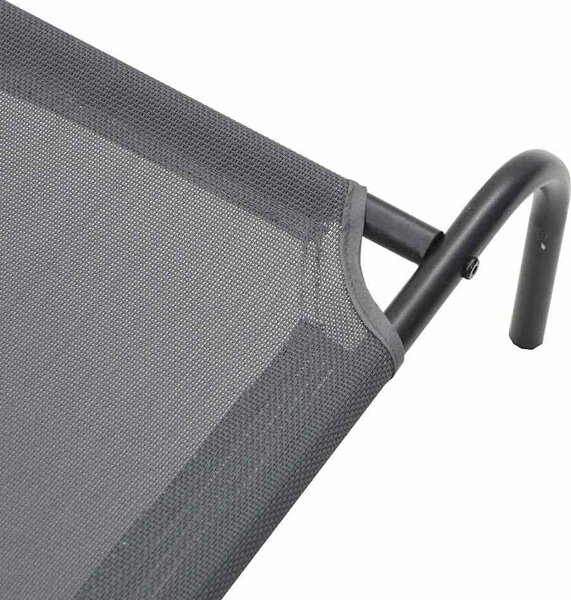 VidaXL Vyvýšený pelíšek pro psy 130x80x20 cm Textilén a ocel [42000844] Barva: Černá