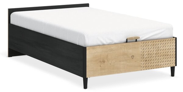 Čilek Postel s úložným prostorem vyklápěcí 120x200 cm bez čela Black