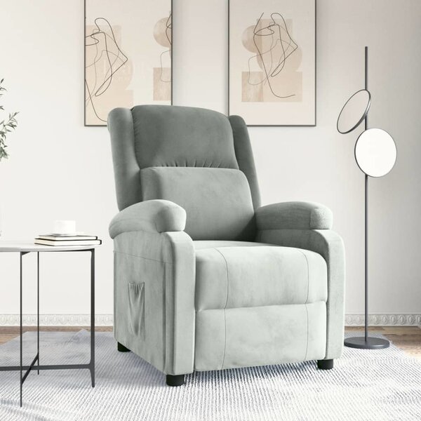 VidaXL Polohovací křeslo samet [342399] Barva: Růžová