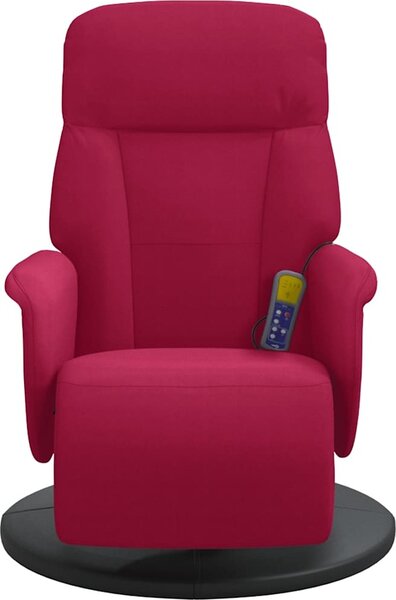VidaXL Masážní polohovací křeslo s podnožkou samet [356697] Barva: Modrá