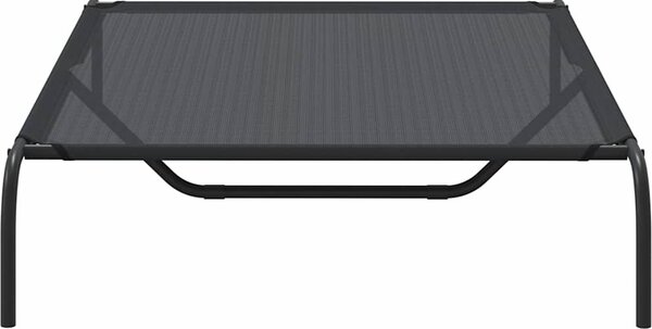 VidaXL Vyvýšený pelíšek pro psy 130x80x20 cm Textilén a ocel [42000844] Barva: Černá