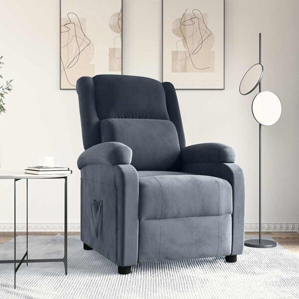 VidaXL Polohovací křeslo samet [342399] Barva: Růžová