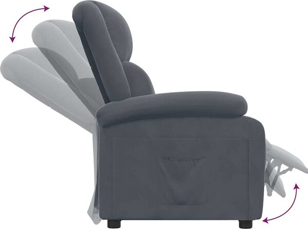 VidaXL Polohovací křeslo samet [342399] Barva: Růžová
