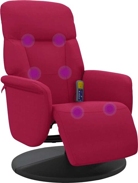 VidaXL Masážní polohovací křeslo s podnožkou samet [356697] Barva: Modrá